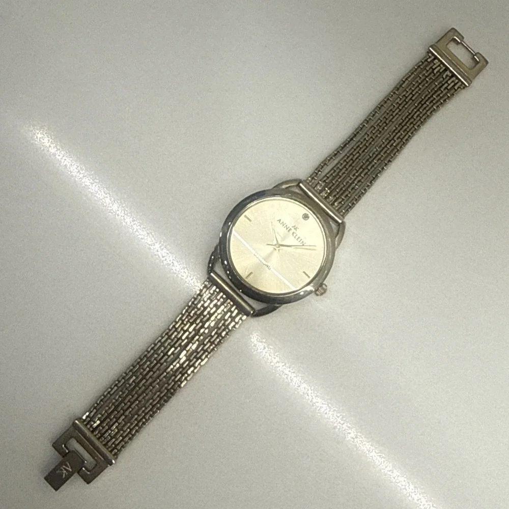 Anne Klein Ladies Watch Multi Strand Band Bracelet Diamond Gold Tone New Battery
